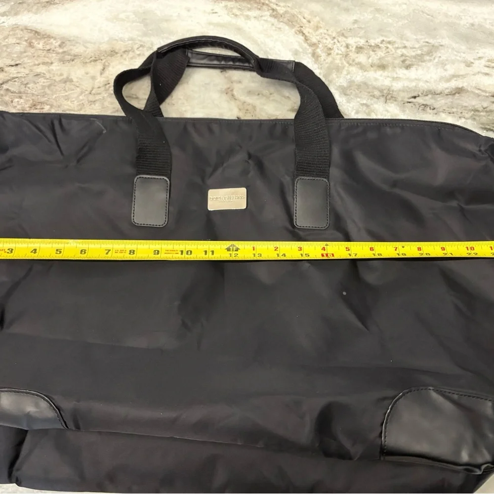 Dolce & Gabbana Black Nylon Travel Tote Bag with Gold Hardware for Women
